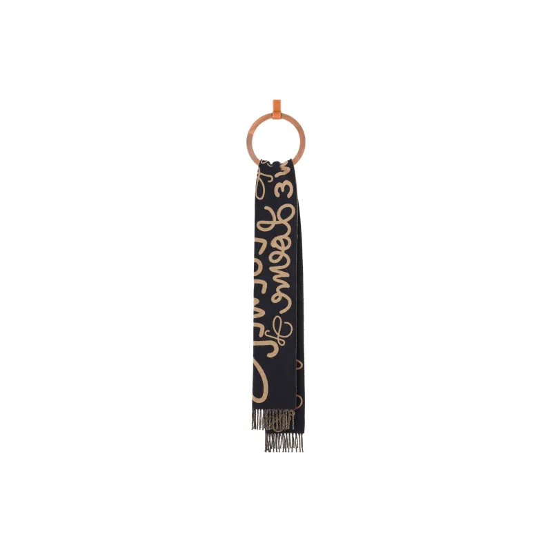 LOEWE Scarves Unisex Brown/Black-3