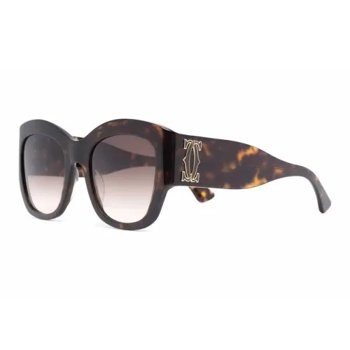 CARTIER Eyewear Logo-arm Detail Sunglasses