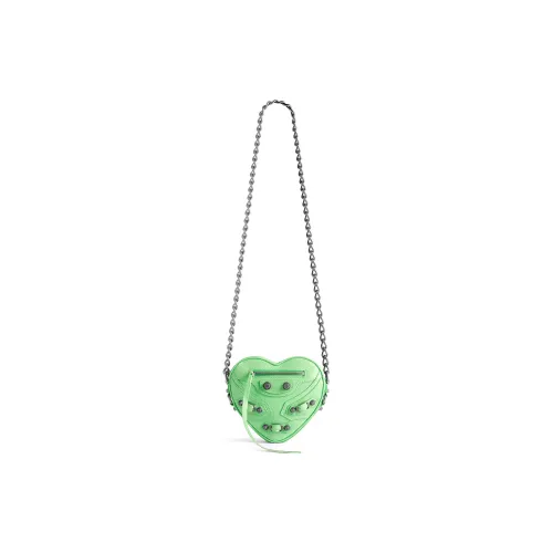 Balenciaga Le Cagole Lambskin Biker Bag Heart-Shaped Bag Crossbody Bag Shoulder Bag Mini Women's Green