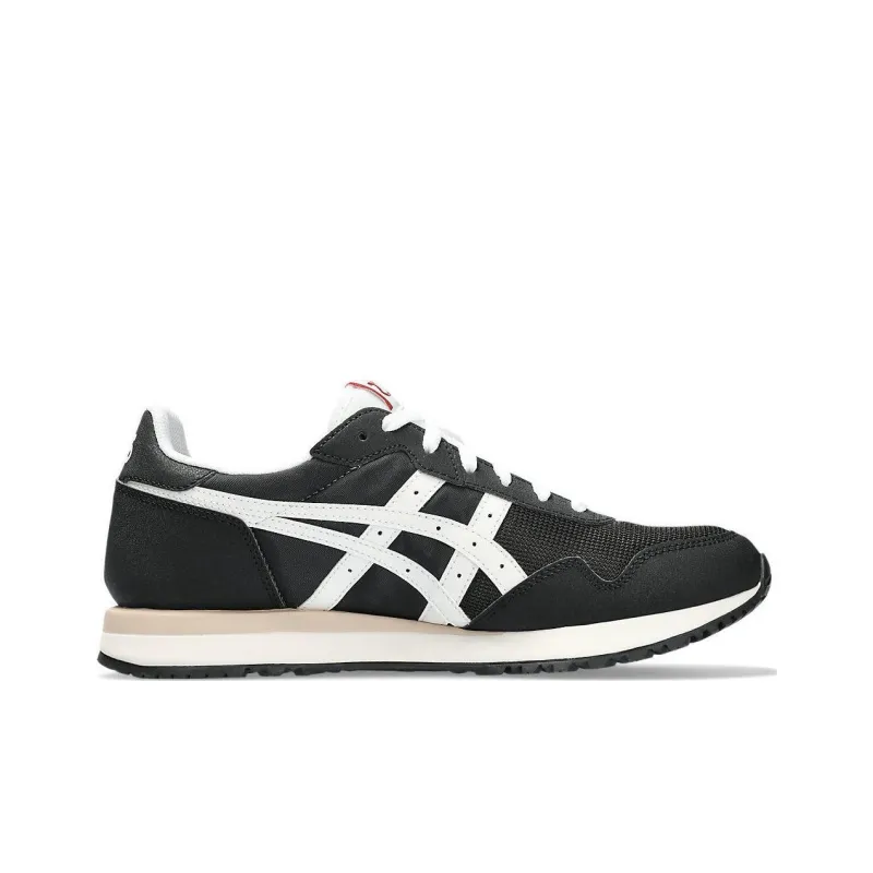 Asics Tiger Runner 2 Abrasion Resistant Low Top Running Shoes Unisex Black White-1