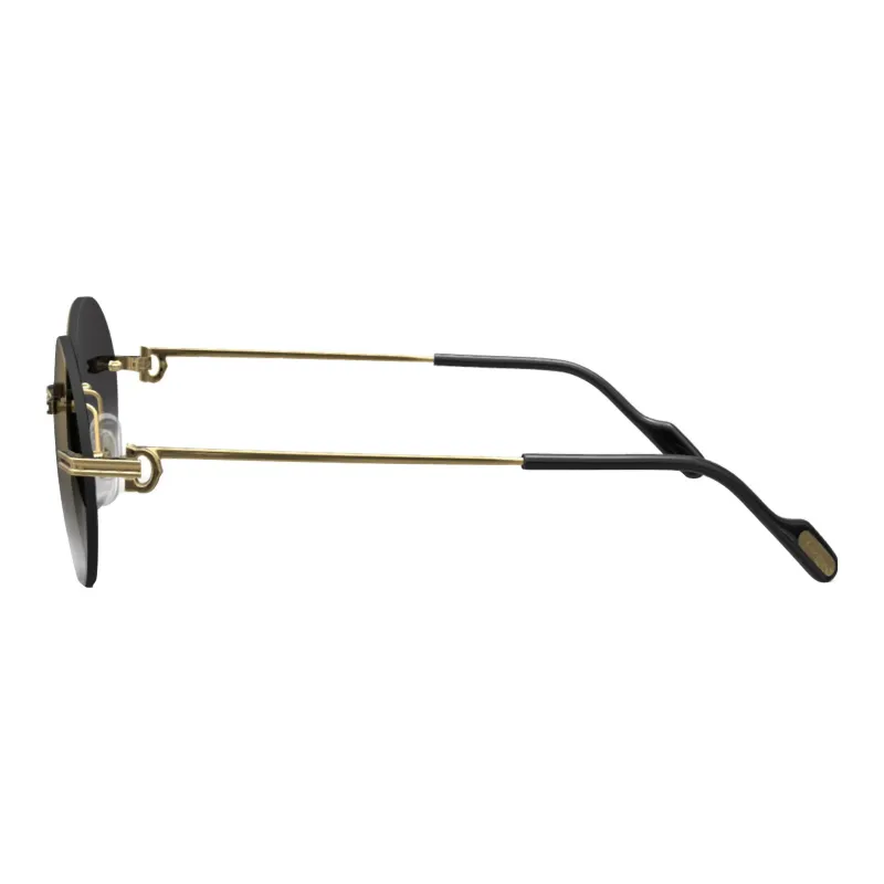 Cartier Metallic Oval-frame Sunglasses-2