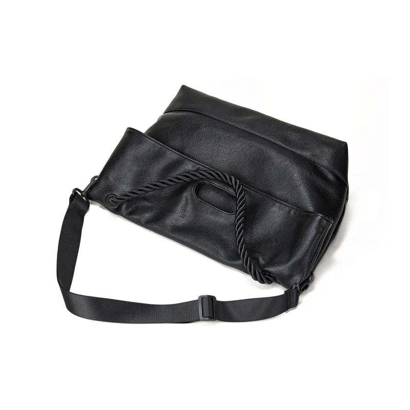 RUIGOR Fabric Tote Bag Shopping Bag Shoulder Bag Crossbody Bag Large Size Unisex Black-15