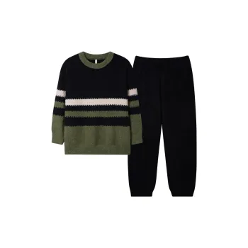 Sha Qian Pajama Set For Fall And Winter Women's Black