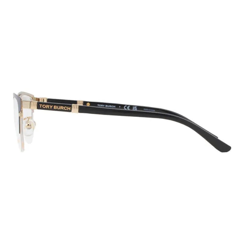 TORY BURCH Metal Irregular Shape Eyeglass Frames Women's Black-3