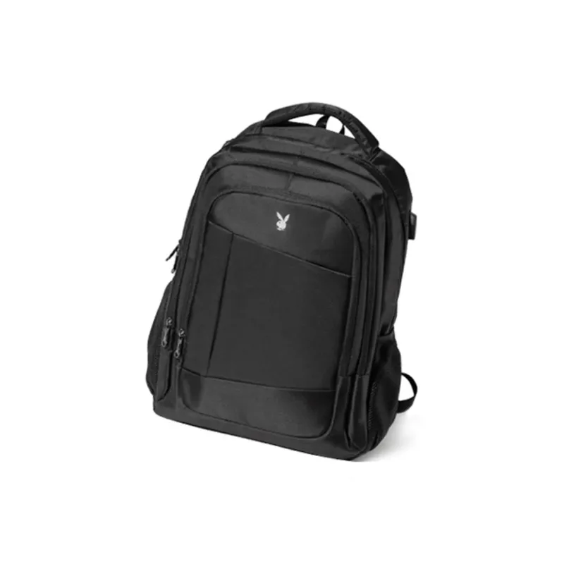 Playboy Fabric Backpack Tubas Men's Black-4