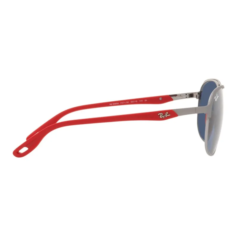 RayBan Metal Round Sunglasses Unisex Red-4