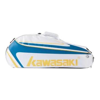 Kawasaki Badminton Racket Bags 3 Pcs Pack Sports Crossbody Bag Cheese Yellow Unisex Individual Shoe Compartment