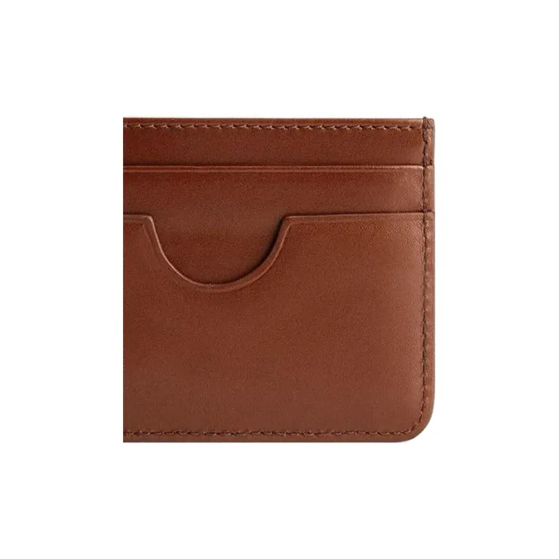AMIPARIS Calfskin Card Holder Men's Umber-2