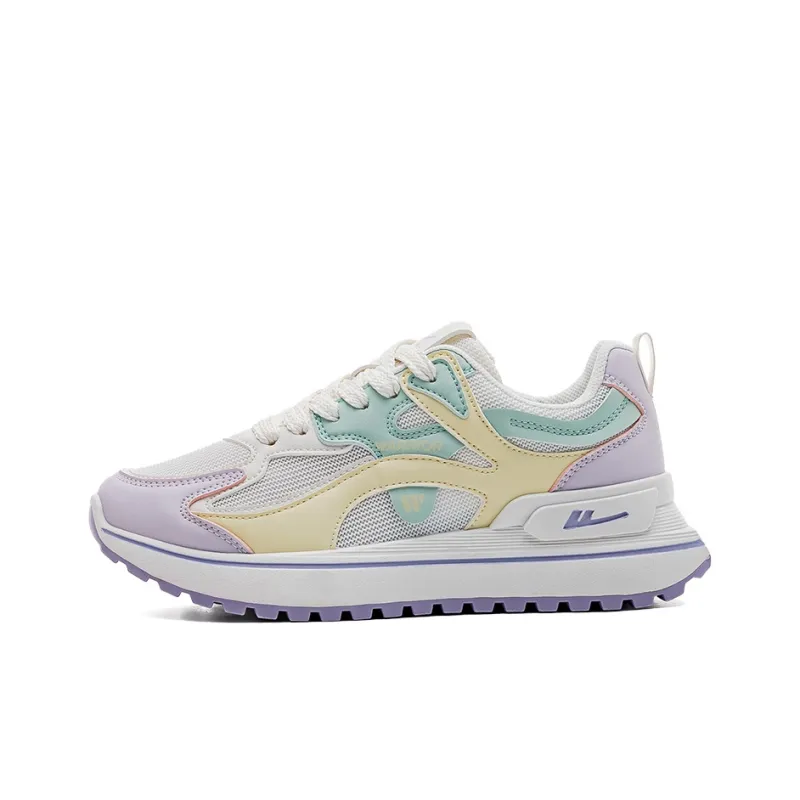 Warrior Shock Absorbers Slip Resistant, Abrasion Resistant, Breathable Low Top Casual Shoes Women's Macaron Color-0