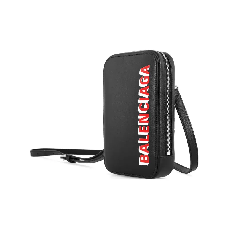 Balenciaga Cow Leather Camera Bag Shoulder Bag Crossbody Bag Women's Black-2