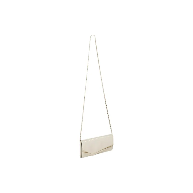 Jimmy Choo Patent Leather One Shoulder Crossbody Clutch Women's Latte & Light Gold-2
