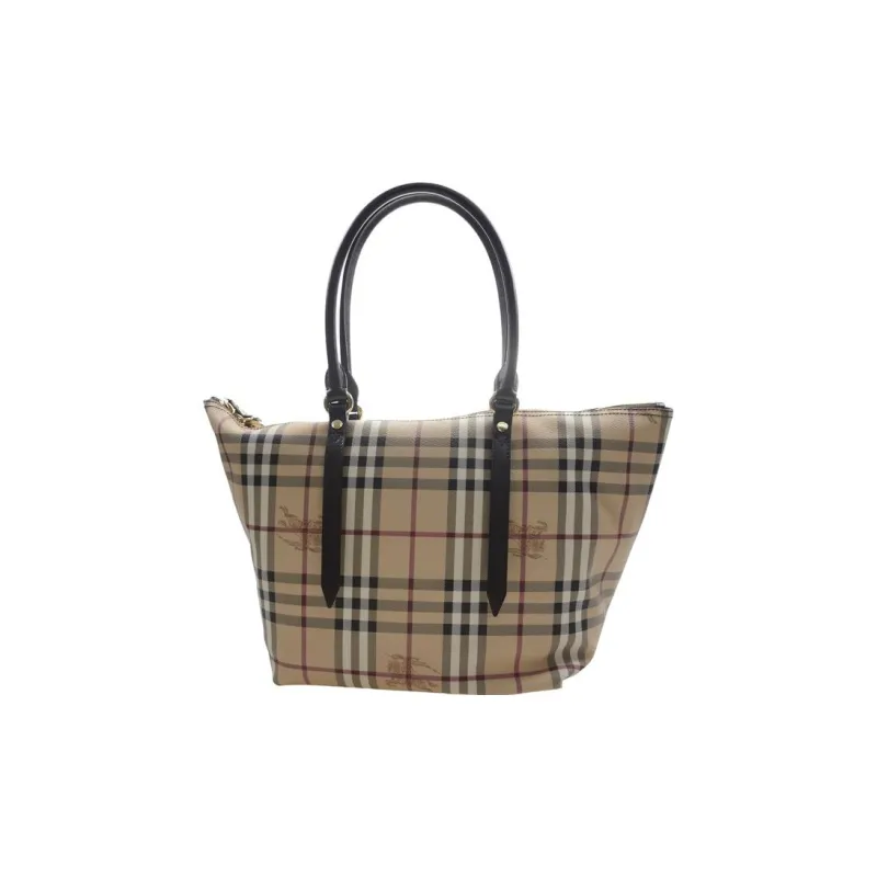 Burberry PVC One Shoulder Handbags Women's Light Brown-1