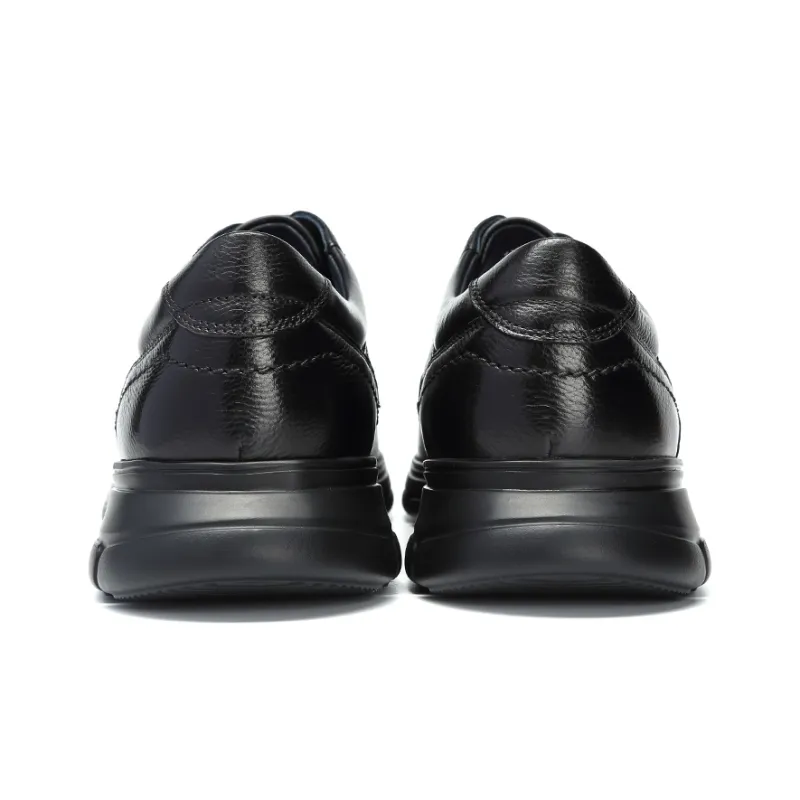 Satchi Casual Leather Shoes Men's Black 4.5cm-4