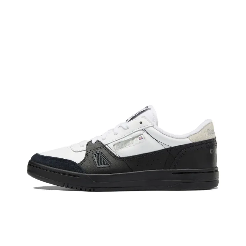 Reebok Lt Court Cozy Wear resistant Skateboarding Shoes Unisex White Black-0