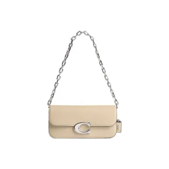 COACH IDOL Cow Leather Portable Crossbody Bag Shoulder Bag Medium Size Women's Ivory