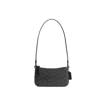 COACH Penn PVC Shoulder Bag Handbag Shoulder Bag Small Size Women's Black
