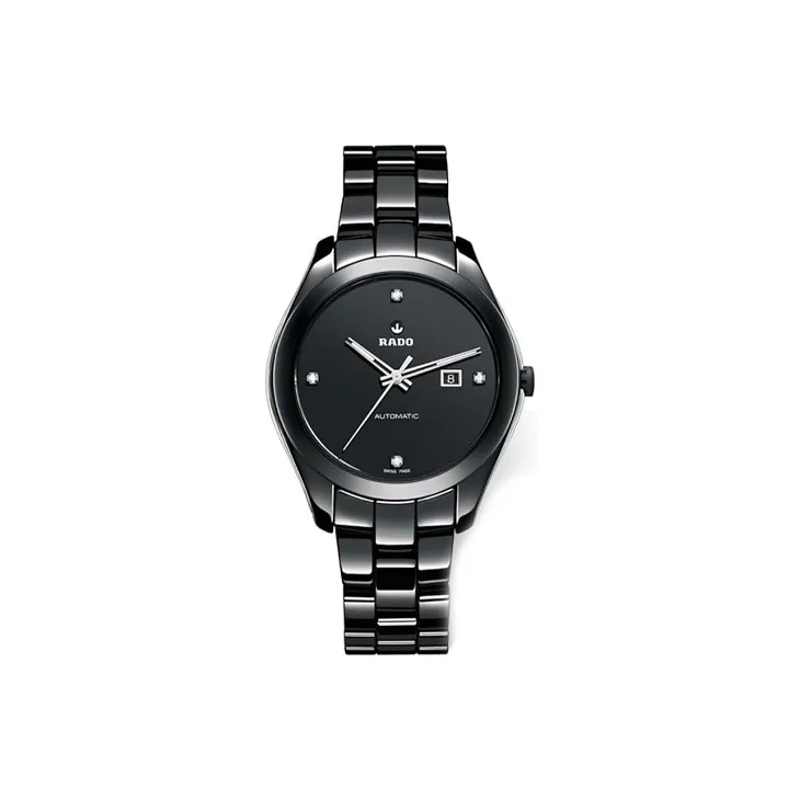 RADO Automatic Mechanical Movement Women's Watch Watch 36mm Black Dial Ceramic Watch Case Ceramic Strap-0