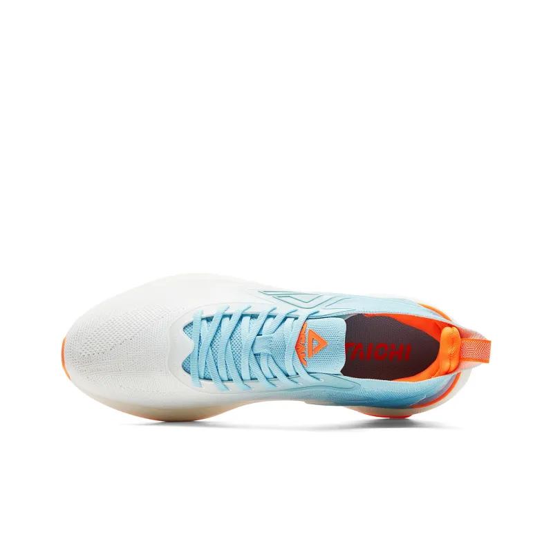 PEAK State Pole 6.0 Abrasion Resistant Breathable Low Top Training Running Shoes Men's All White Chrysanthemum Blue-3