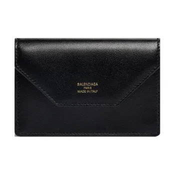 Balenciaga Envelope Flap Card Holder Black