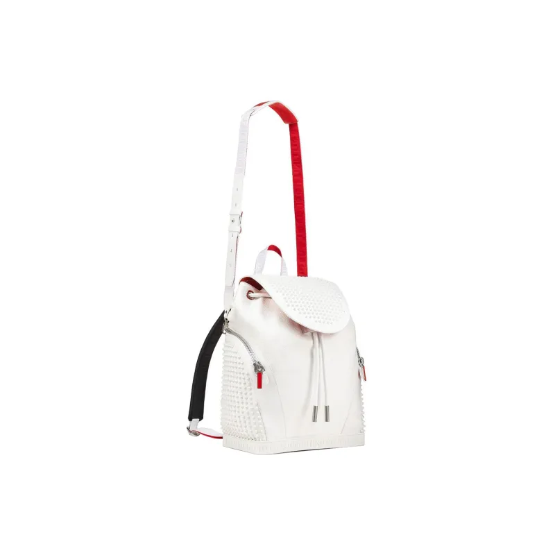 CL LUBOTING Calfskin Handbag Shoulder Bag Crossbody Bag Backpack Men's White-2