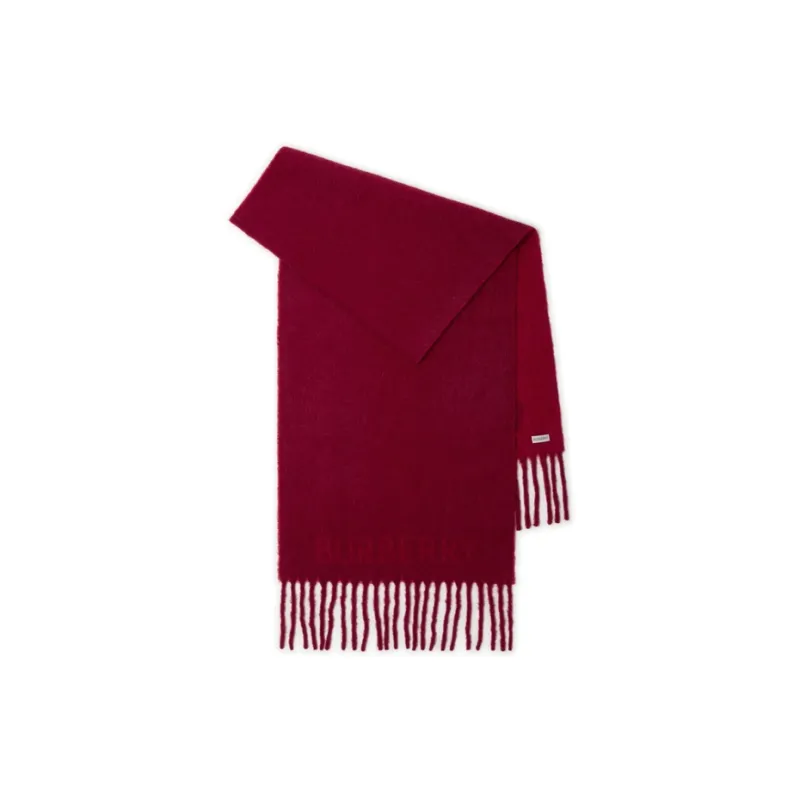 Burberry Knit Scarves Unisex Red-0
