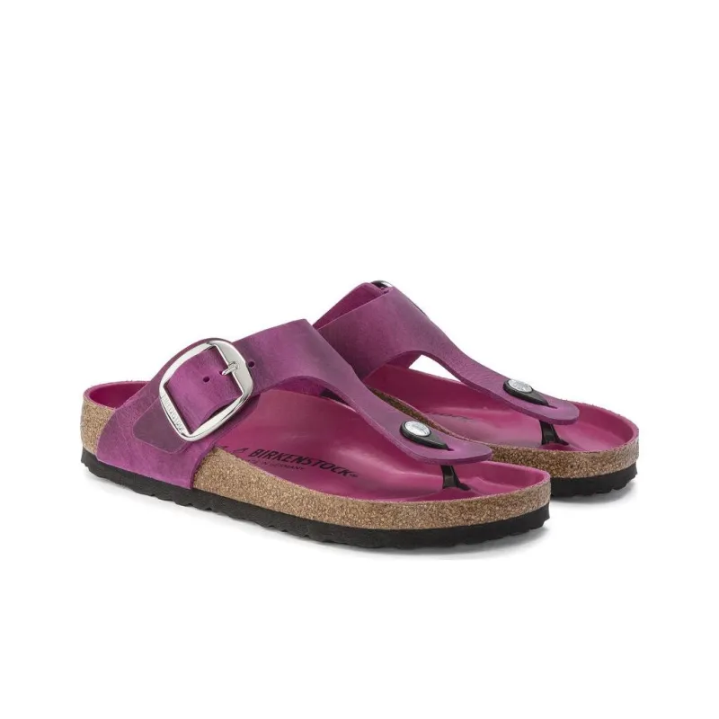Birkenstock Gizeh Big Buckle Quiet Quick Dry Flip Flops Women's Fuchsia Regular-2