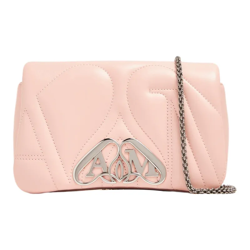 Alexander McQueen Leather Shoulder Bag Crossbody Bag Mini Women's Pink-0