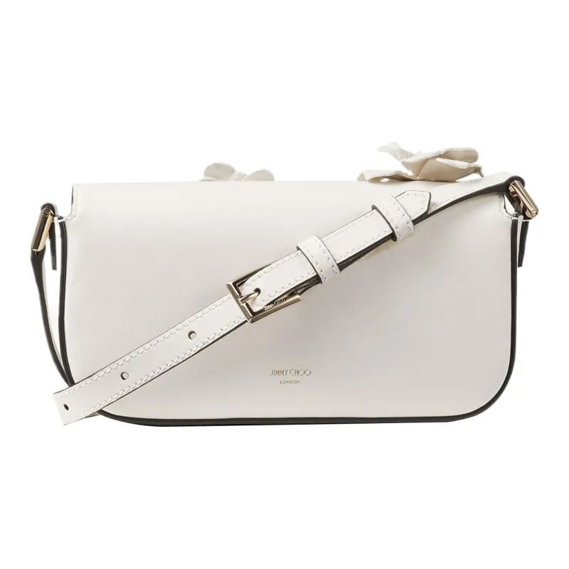 Jimmy Choo Avenue Calfskin Envelope Bag Handbag Shoulder Bag Women's Latte Multicolor Light Gold-3