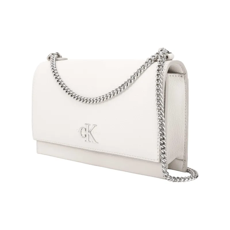 CALVIN KLEIN Synthetic Material Shoulder Bag, Crossbody Bag Regular Women's Ecru-2