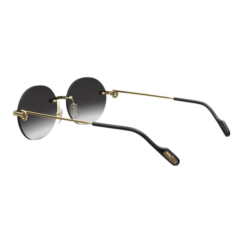 Cartier Metallic Oval-frame Sunglasses-3