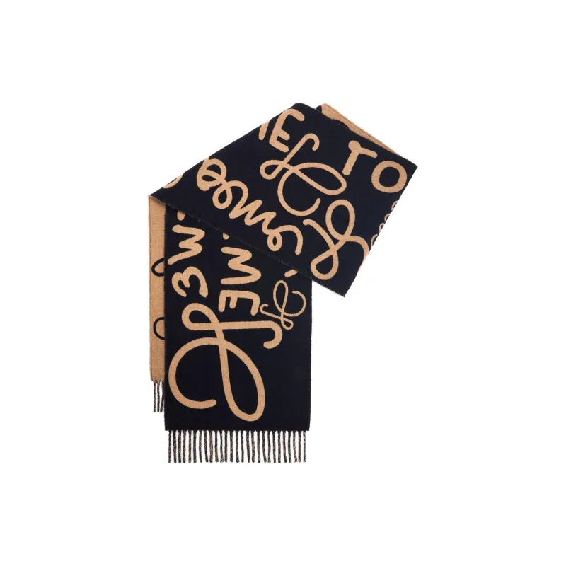 LOEWE Scarves Unisex Brown/Black-2