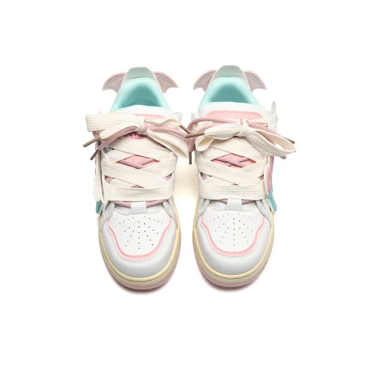T628 Puffy Shoes Abrasion Resistant Slip Resistant Low Top Skateboard Shoes Women's-4
