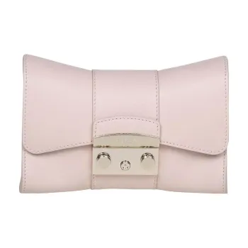 Furla Metropolis Collection Leather Shoulder Bag Crossbody Bag Mini Women's Light Pink
