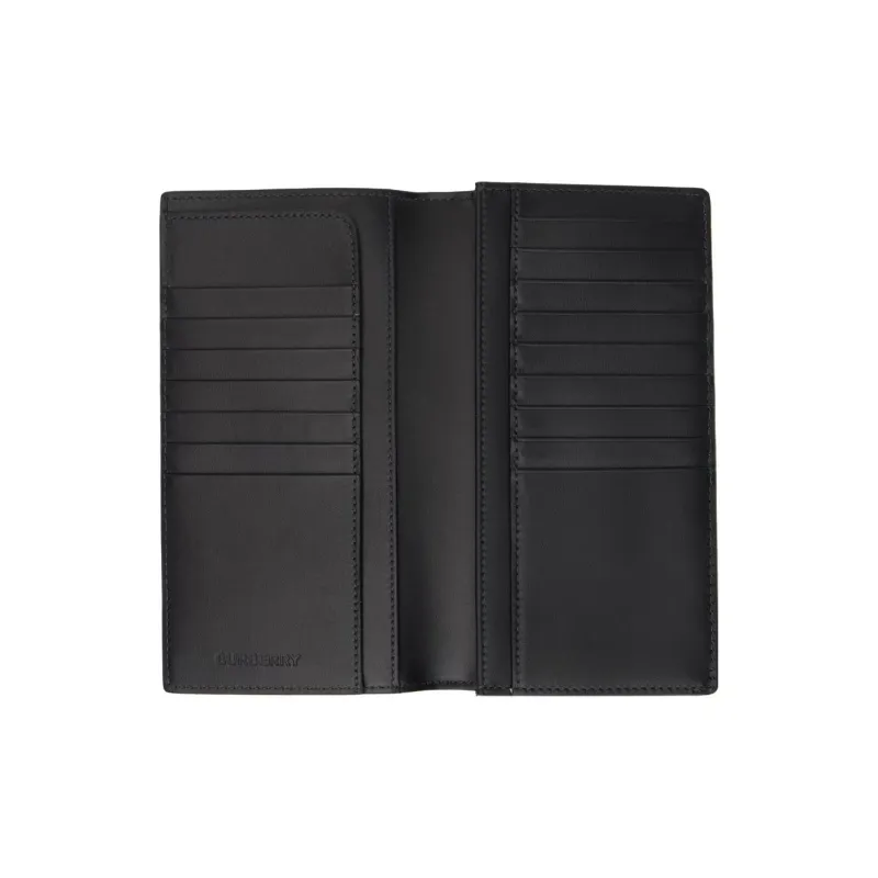Burberry TPU Thermoplastic Polyurethane Fiber Blended Cotton Wallet Men's Gray & Black-2