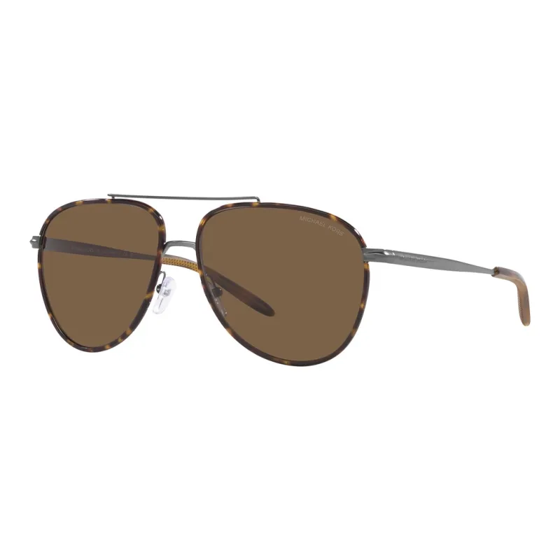 MICHAEL KORS Metal Aviator Sunglasses Men's Gray-0