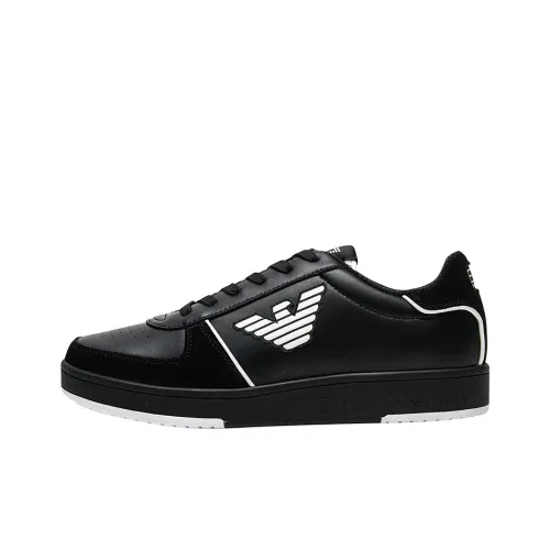 EMPORIO ARMANI EA7 Skateboard Shoes Unisex Low-Top Black