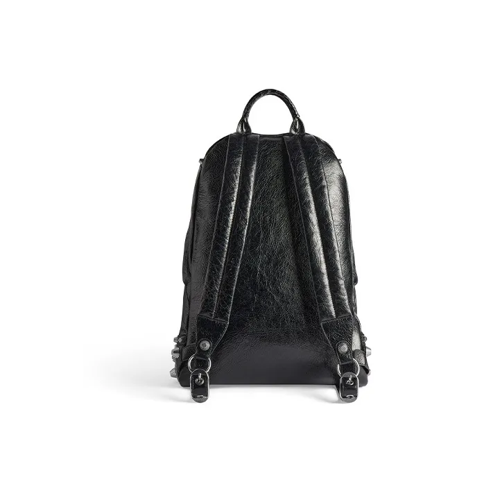 Balenciaga Le Cagole Arena Lambskin Backpack Men's Black-3