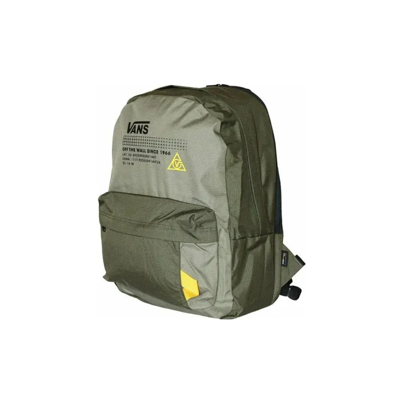 Vans Old Skool Nylon Laptop Bag Backpack Regular Unisex Green-0