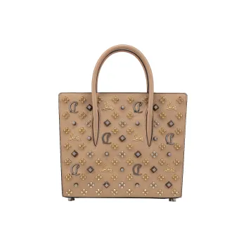 CL LUBOTING Grain Calfskin Tote Bag, Shopping Bag, Shoulder Bag, Crossbody Bag, Handbag Medium Size Women's Brown