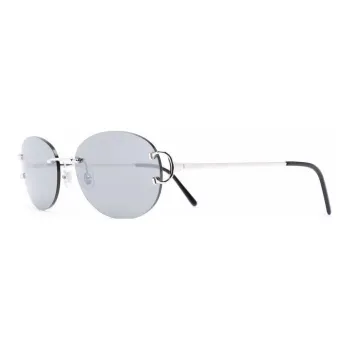 Cartier Logo-engraved Oval Sunglasses