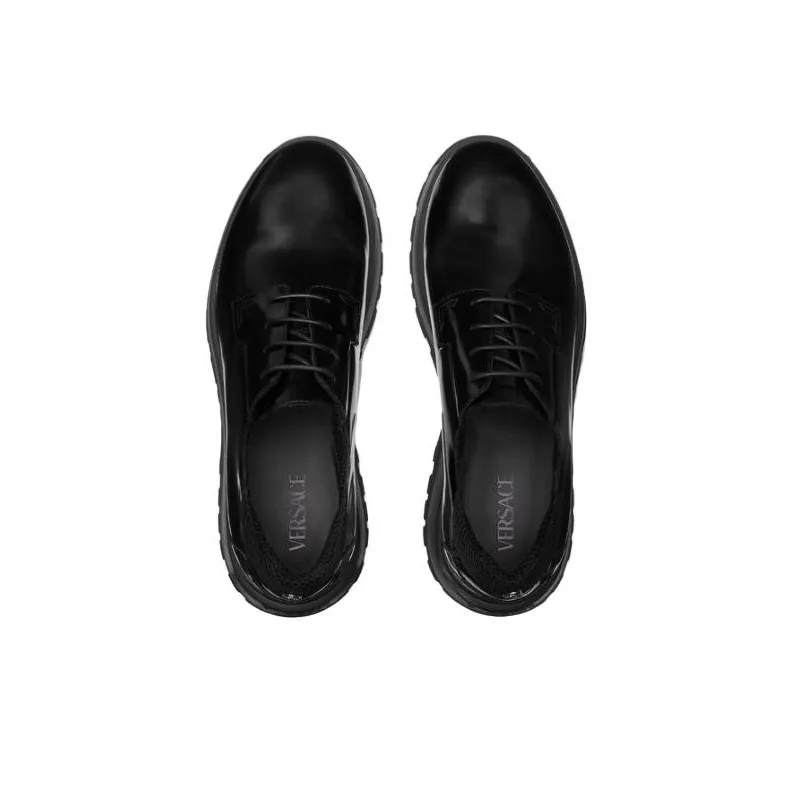 VERSACE Patent Leather Derby Shoes-3