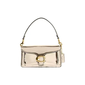 COACH Tabby Leather Handbag, Shoulder Bag Women's Brass & Gold