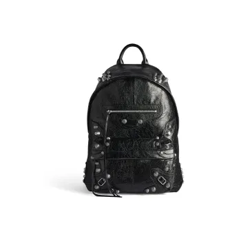 Balenciaga Le Cagole Arena Lambskin Backpack Men's Black