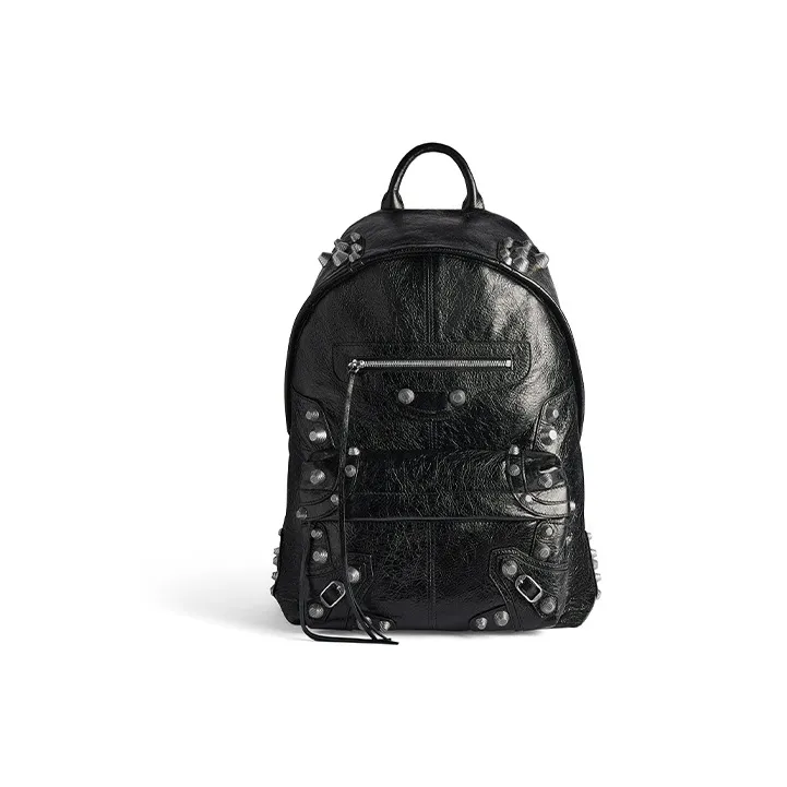 Balenciaga Le Cagole Arena Lambskin Backpack Men's Black-0