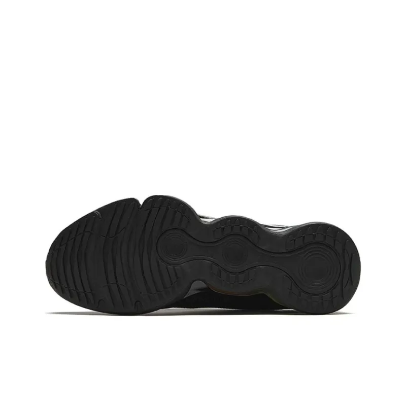 Anta Running Collection Cushioning Wear Resistant Low Top Running Shoes Men's Black Green-4