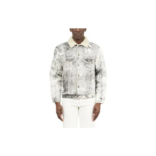 MM6 Maison Margiela Denim Jackets Men Gray White