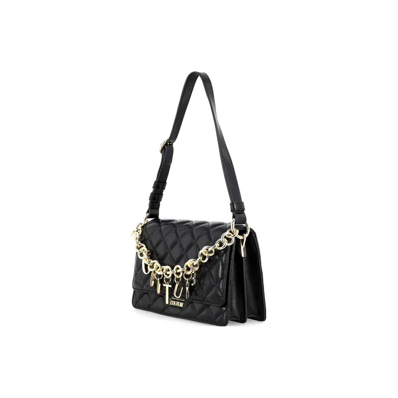 VERSACE JEANS COUTURE Polyester Portable One Shoulder Bag Women's Black-1
