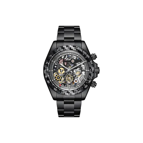 HANBORO Automatic Mechanical Movement Watch Men's Watches Black Dial HBR88879 HG