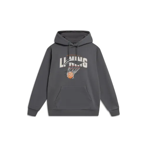 LINING Sports Life Collection Sweatshirts Men Black Pine Gray