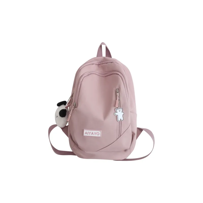 OUZIHUANG Nylon Fabric Backpack Regular Women's Black/White/Red/Purple/Pink-14
